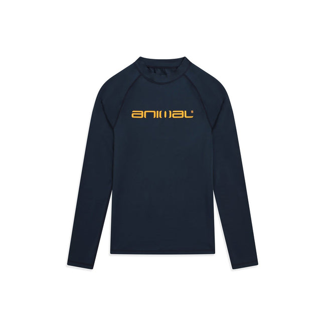 Navy - Front - Animal Mens Sonny Logo Rash Guard
