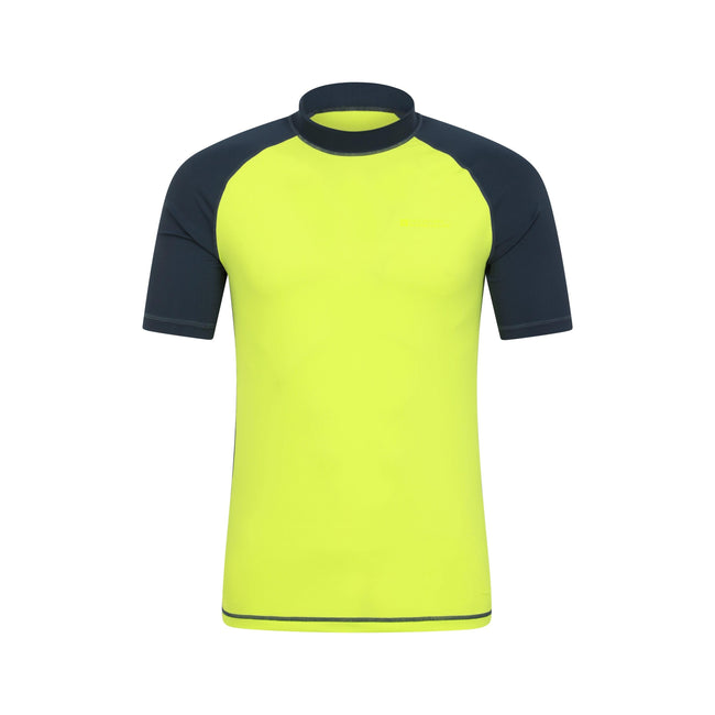 Yellow - Front - Mountain Warehouse Mens UV Protection Rash Guard