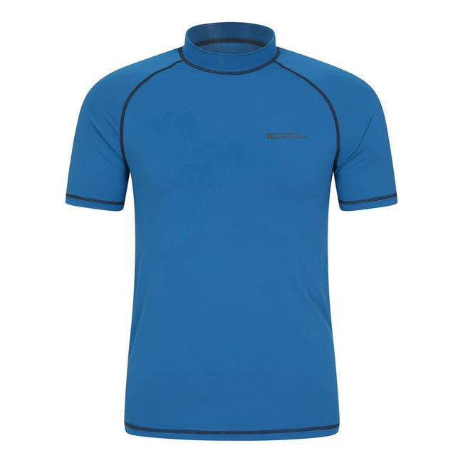 Blue - Front - Mountain Warehouse Mens UV Protection Rash Guard
