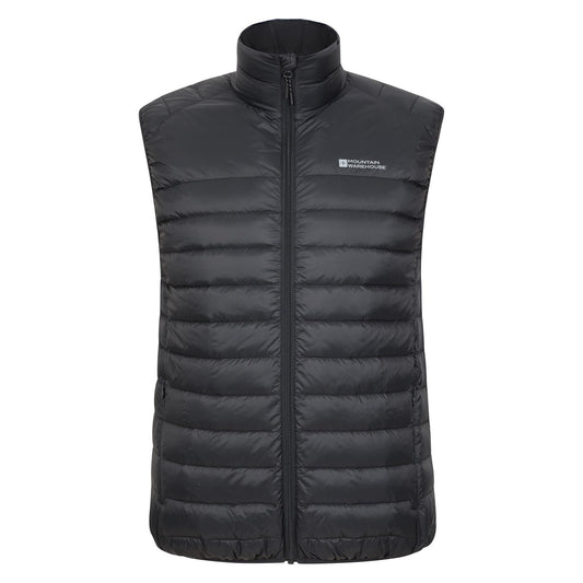 Black - Front - Mountain Warehouse Mens Featherweight II Gilet