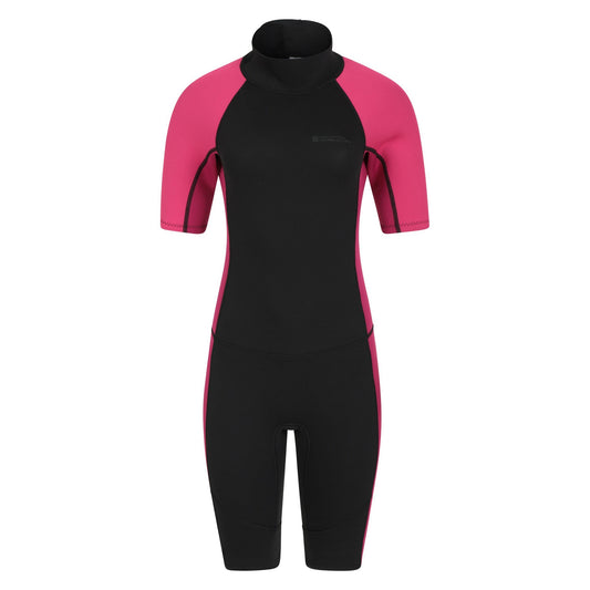 Black - Front - Mountain Warehouse Womens-Ladies Short Wetsuit