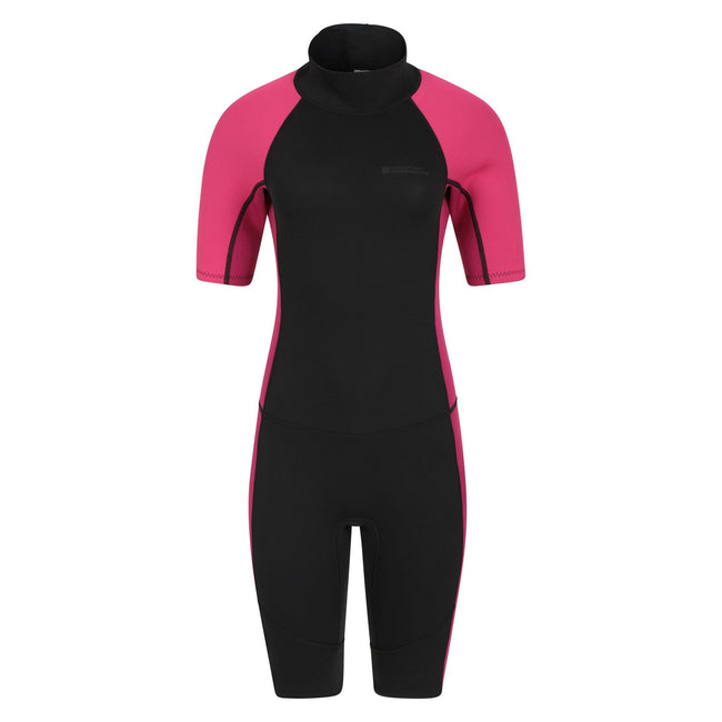 Black - Front - Mountain Warehouse Womens-Ladies Short Wetsuit