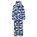 Blue - Back - Mountain Warehouse Childrens-Kids All In One Cloud Snowsuit