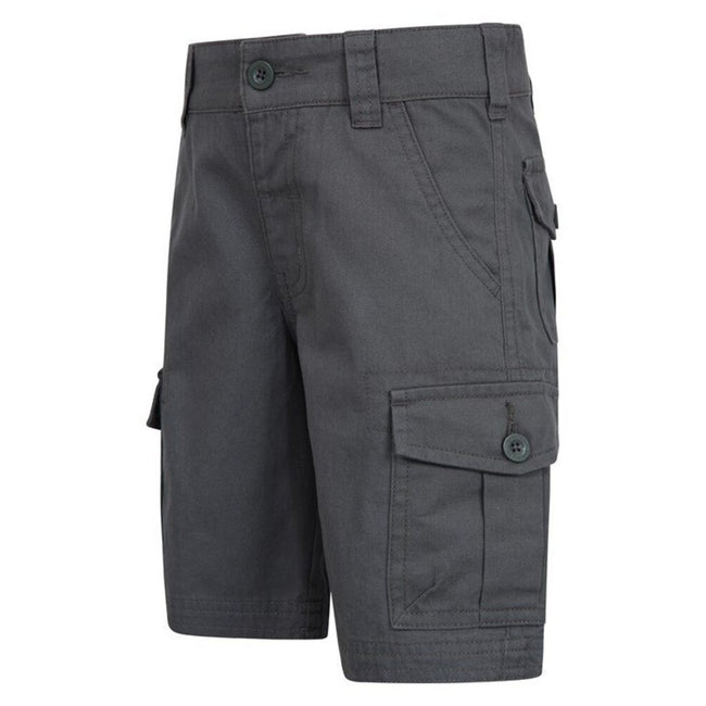 Charcoal - Side - Mountain Warehouse Childrens-Kids Cargo Shorts