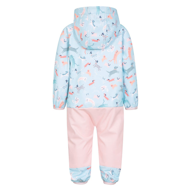 Light Blue - Back - Mountain Warehouse Childrens-Kids All In One Softshell Bodysuit