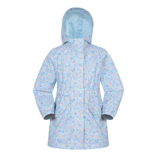Corn Blue - Front - Mountain Warehouse Childrens-Kids Dale Lightweight Waterproof Jacket