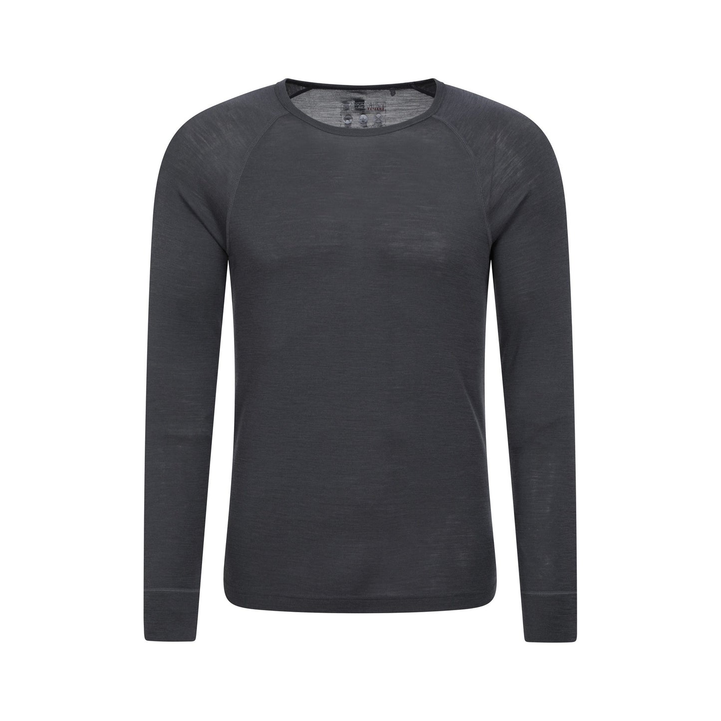 Dark Grey - Close up - Mountain Warehouse Mens Merino Wool Thermal Base Layers Set