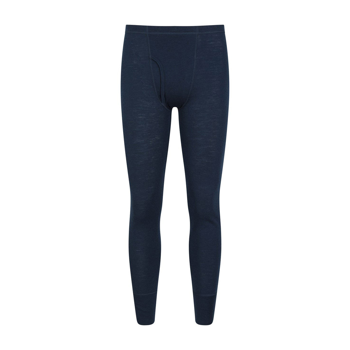 Navy - Close up - Mountain Warehouse Mens Merino Wool Thermal Base Layers Set