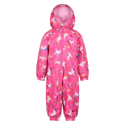 Pink - Front - Mountain Warehouse Childrens-Kids Spright Animals Waterproof Rain Suit