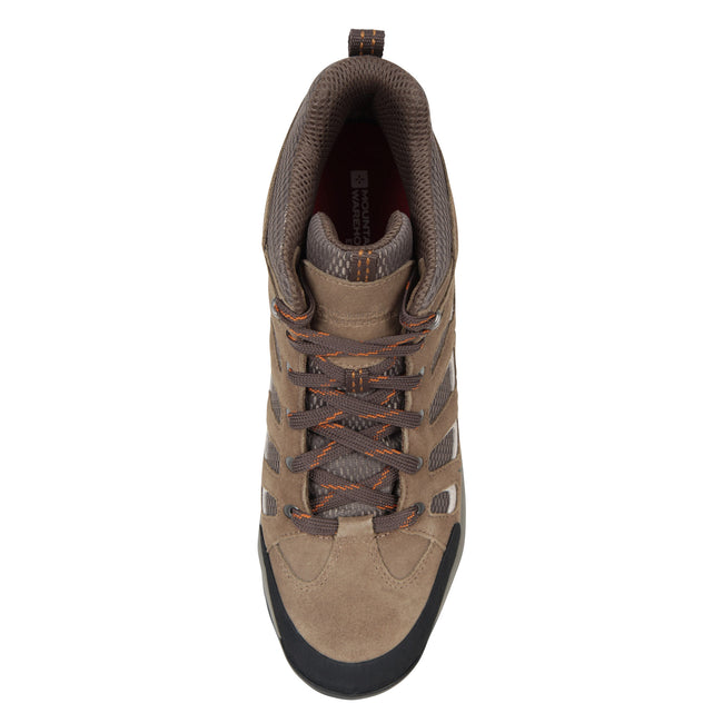 Brown - Close up - Mountain Warehouse Mens Field Extreme Suede Wide Walking Boots