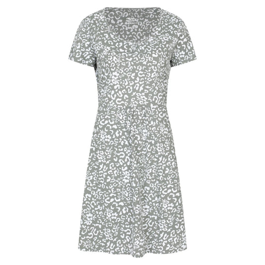 Light Khaki - Front - Mountain Warehouse Womens-Ladies Flora Denim UV Protection Midi Dress