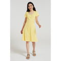 Yellow - Front - Mountain Warehouse Womens-Ladies Flora Denim UV Protection Midi Dress