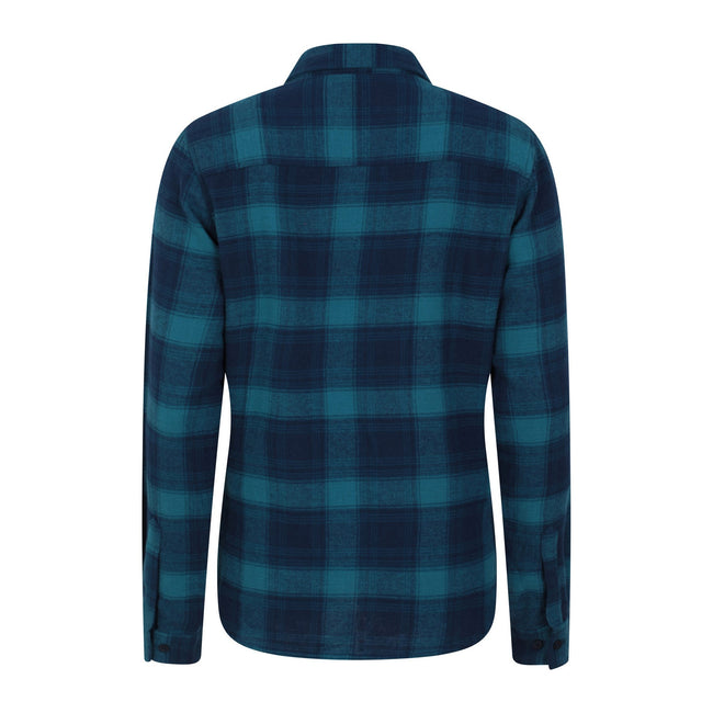Dark Teal - Back - Mountain Warehouse Womens-Ladies Willow Flannel Shirt