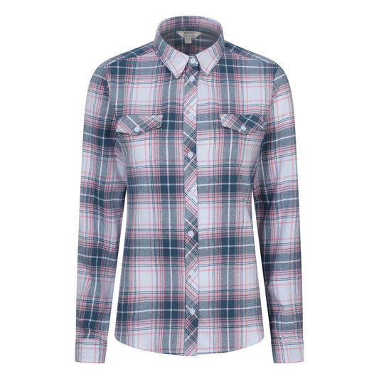 Off White - Front - Mountain Warehouse Womens-Ladies Willow Flannel Shirt