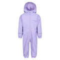 Lilac - Front - Mountain Warehouse Childrens-Kids Spright Waterproof Rain Suit