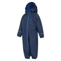Navy - Side - Mountain Warehouse Childrens-Kids Spright Waterproof Rain Suit