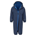 Navy - Pack Shot - Mountain Warehouse Childrens-Kids Spright Waterproof Rain Suit