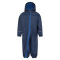Navy - Front - Mountain Warehouse Childrens-Kids Spright Waterproof Rain Suit