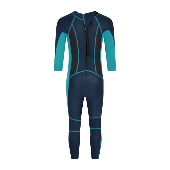 Teal - Back - Mountain Warehouse Childrens-Kids Wetsuit