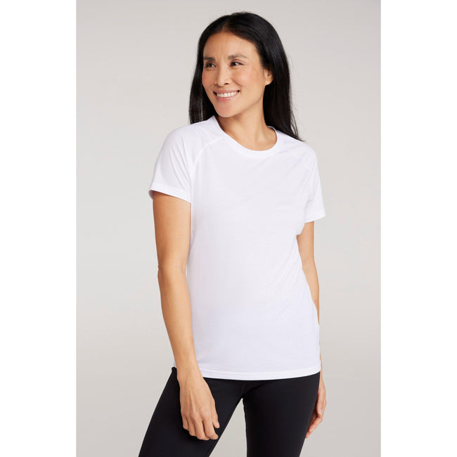 White - Front - Mountain Warehouse Womens-Ladies Quick Dry T-Shirt