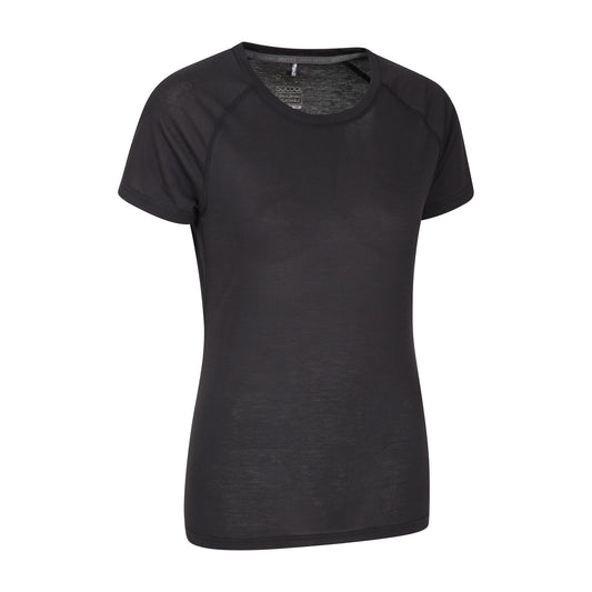 Black - Front - Mountain Warehouse Womens-Ladies Quick Dry T-Shirt