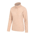 Light Beige - Side - Mountain Warehouse Womens-Ladies Snowdon Melange Fleece Top
