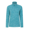Teal - Front - Mountain Warehouse Womens-Ladies Snowdon Melange Fleece Top