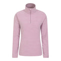 Light Pink - Back - Mountain Warehouse Womens-Ladies Snowdon Melange Fleece Top
