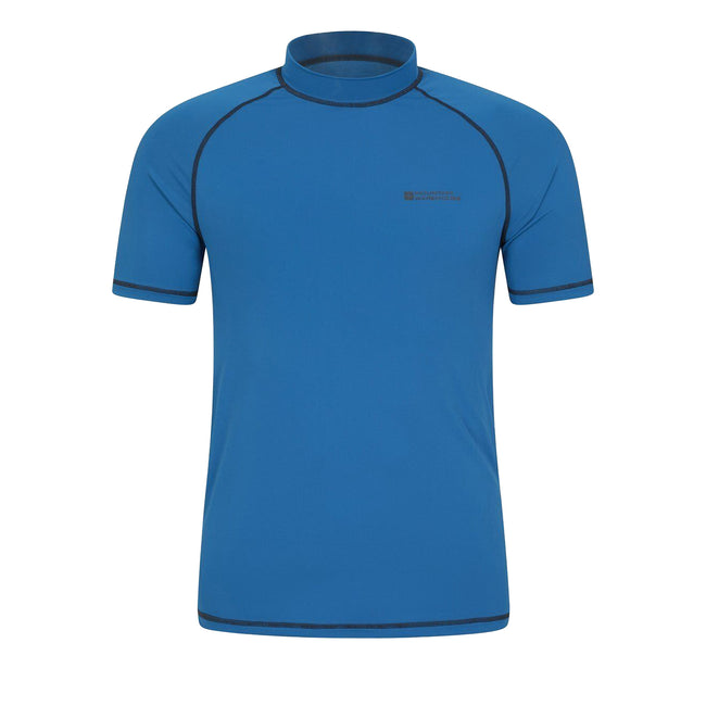 Blue - Front - Mountain Warehouse Mens UV Protection Rash Top