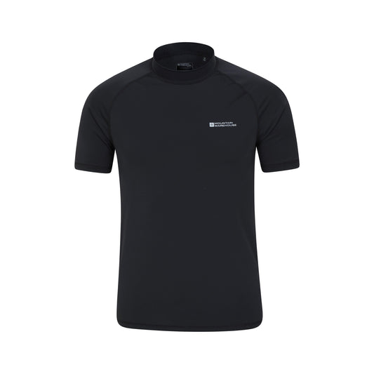 Black - Front - Mountain Warehouse Mens UV Protection Rash Top