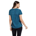 Teal - Close up - Mountain Warehouse Womens-Ladies Endurance Striped T-Shirt