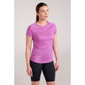 Purple - Front - Mountain Warehouse Womens-Ladies Endurance Striped T-Shirt