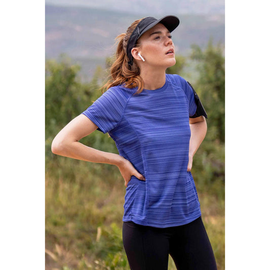Cobalt - Front - Mountain Warehouse Womens-Ladies Endurance Striped T-Shirt