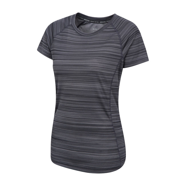 Grey - Lifestyle - Mountain Warehouse Womens-Ladies Endurance Striped T-Shirt