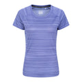 Blue - Front - Mountain Warehouse Womens-Ladies Endurance Striped T-Shirt