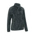 Green - Back - Mountain Warehouse Womens-Ladies Teddy Fleece Quarter Zip Fleece Top