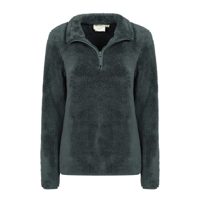 Green - Lifestyle - Mountain Warehouse Womens-Ladies Teddy Fleece Quarter Zip Fleece Top