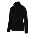 Black - Side - Mountain Warehouse Womens-Ladies Teddy Fleece Quarter Zip Fleece Top