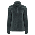 Green - Front - Mountain Warehouse Womens-Ladies Teddy Fleece Quarter Zip Fleece Top