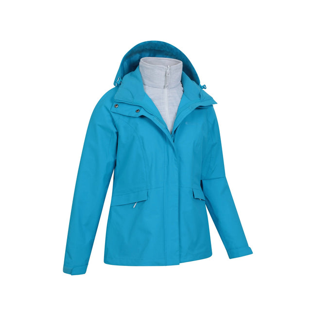 Bright Blue - Lifestyle - Mountain Warehouse Womens-Ladies Thunderstorm II 3 in 1 Waterproof Jacket