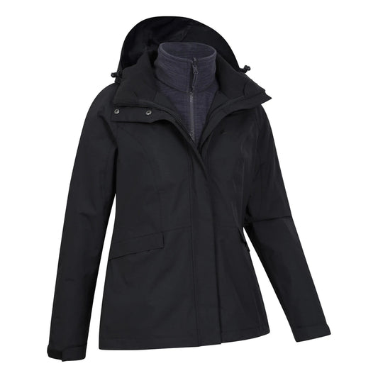 Green - Front - Mountain Warehouse Womens-Ladies Thunderstorm II 3 in 1 Waterproof Jacket