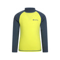 Light Grey-Yellow - Front - Mountain Warehouse Childrens-Kids Long-Sleeved Rash Top