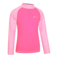 Bubblegum Pink - Back - Mountain Warehouse Childrens-Kids Long-Sleeved Rash Top