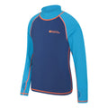 Blue - Side - Mountain Warehouse Childrens-Kids Long-Sleeved Rash Top