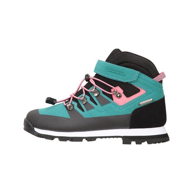 Teal - Side - Mountain Warehouse Childrens-Kids Scale Waterproof Walking Boots