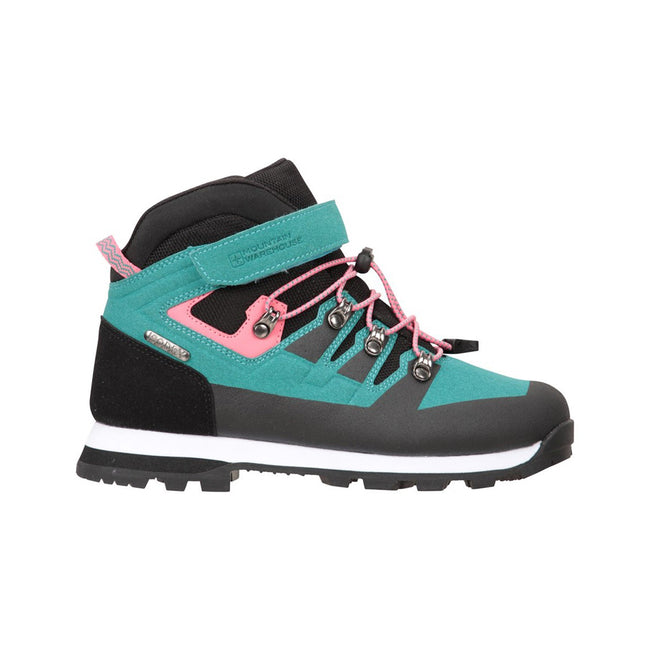 Teal - Lifestyle - Mountain Warehouse Childrens-Kids Scale Waterproof Walking Boots