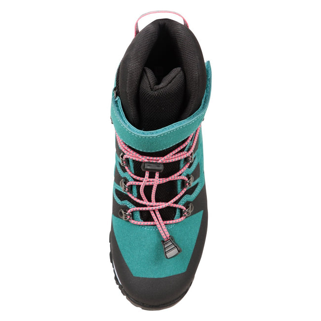 Teal - Pack Shot - Mountain Warehouse Childrens-Kids Scale Waterproof Walking Boots