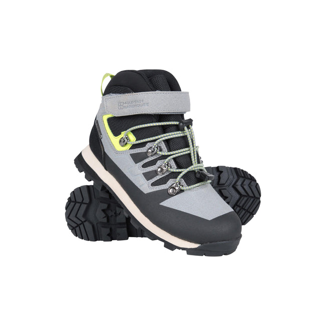 Grey - Front - Mountain Warehouse Childrens-Kids Scale Waterproof Walking Boots