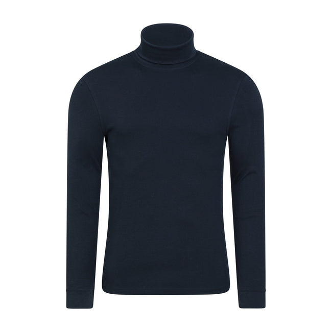Navy - Front - Mountain Warehouse Mens Meribel Cotton Thermal Top