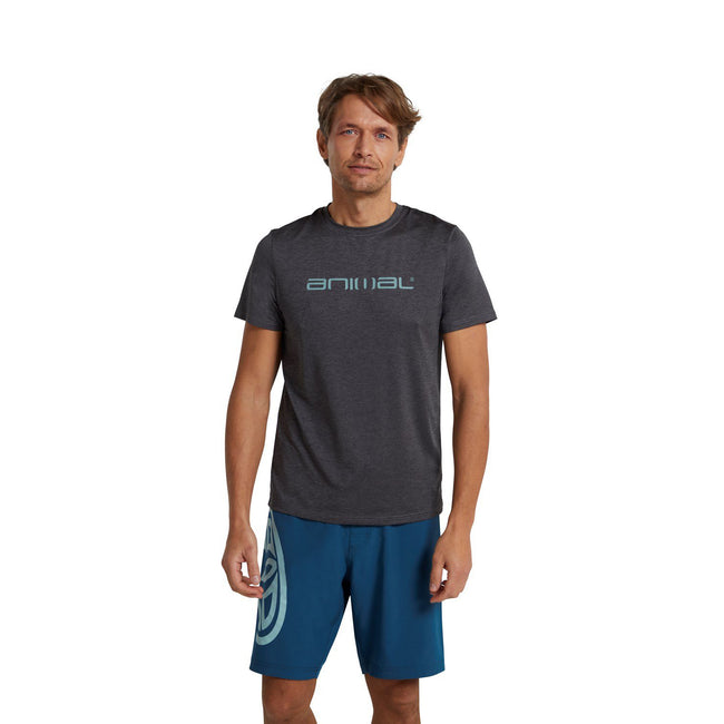 Charcoal - Lifestyle - Animal Mens Latero Logo Swimming T-Shirt